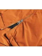 Oranžová dámská zimní bunda parka (CAN-588BIG) Oranžová dámská zimní bunda parka (CAN-588BIG)