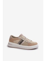 Dámské kožené tenisky D&A LR110 béžové