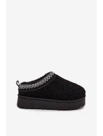 Dětské mládežnické sněhule s beránkovou kožešinou Černé Selathiel