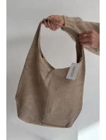 Kožená Semišová Taška Béžová Rilith