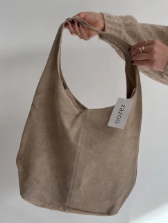 Kožená Semišová Taška Béžová Rilith