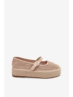 Dámské espadrilky s páskem na platformě Béžové Coastina Dámské espadrilky s páskem na platformě Béžové Coastina