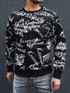 Pánská mikina bez kapuce černá FashionStreet BX5739