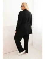 Komplet dámský Plus Size 3-dílný černý