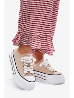 Dámské Tenisky Na Platformě Se Zlatými Připínáčky Béžové Fiorina Dámské Tenisky Na Platformě Se Zlatými Připínáčky Béžové Fiorina