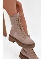 Dámské workery z pravé semišové kůže s vyhříváním Zazoo 4213 béžové Dámské workery z pravé semišové kůže s vyhříváním Zazoo 4213 béžové