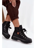 Zateplené dámské trepky na platformě černé Zaraine