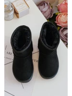 Dětské Teplé Sněhule Semišové černé Gooby