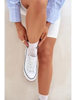 Dámské nízké trampky na platformě Aradwin – bílé