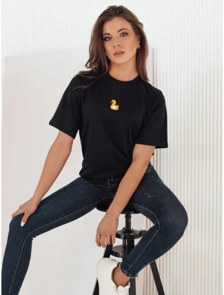 Dámské tričko s nášivkou MIA ROSE černá FashionStreet RY2255