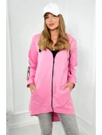 Mikina se zipem na zádech světle růžová Mikina se zipem na zádech světle růžová