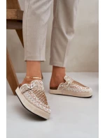 Zdobené Klapky Na Platformě Béžové Terfitra