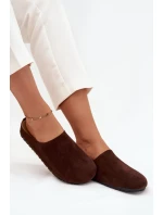 Dámské pantofle na platformě čokoládové Sylviane Dámské pantofle na platformě čokoládové Sylviane