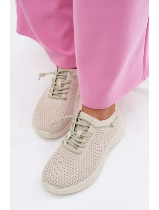 Materiálové Dámské Sportovní Boty Béžové Carmivelle