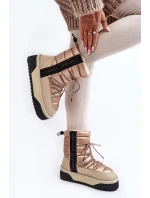 Dámské sněhule se silnou podrážkou, Vegan D.Franklin béžová Dámské sněhule se silnou podrážkou, Vegan D.Franklin béžová
