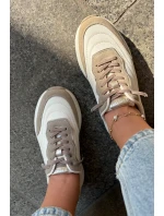 Dámské semišové tenisky na platformě Big Star HI-POLY SYSTEM – béžové