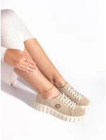 Stylové dámské polobotky hnědé platforma Stylové dámské polobotky hnědé platforma