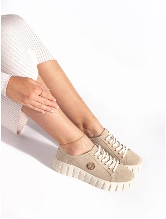 Stylové dámské polobotky hnědé platforma Stylové dámské polobotky hnědé platforma