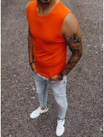 Pánské tričko bez rukávů s potiskem oranžové FashionStreet RX4919