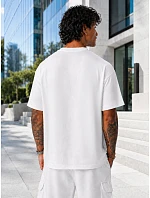 Pánská košile oversize s potiskem lebky bílá FashionStreet NX1032R Pánská košile oversize s potiskem lebky bílá FashionStreet NX1032R