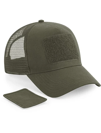 Beechfield B 641 5 panelová kšiltovka "Removable Patch Trucker" 53.0641 military green Beechfield B 641 5 panelová kšiltovka "Removable Patch Trucker" 53.0641 military green