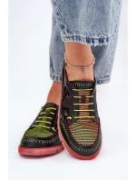 Kožené Polobotky Dámské Vzorované Maciejka 06784-20 Černé