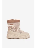 Dámské zimní boty na zip Lee Cooper LCJ 25 44 3931 béžové Dámské zimní boty