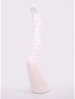 Yoclub Dívčí neprůhledné punčocháče z mikrovlákna 40 Den se vzorem RAM-0127G-0140 White