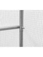 SKLENÍK ZAHRADNÍ TUNEL 200X300X200CM PE KONSTRUKCE BÍLÁ OCEL