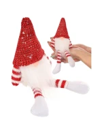 DEKORATIVNÍ TRPASLÍK SEDÍCÍ ČERVENÝ 13+10CM