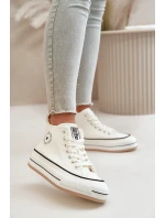 Zateplené Dámské Tenisky Na Platformě Eko Kůže Big Star OO274061 Bílé