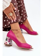 Kožené lodičky se zdobeným podpatkem Fuchsie Lewski Shoes 2608/K