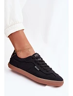 Dámské tenisky z materiálu Big Star TT274356 Černé