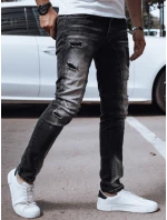Pánské černé džínové kalhoty FashionStreet UX4298