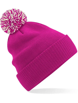 Beechfield B 450B Dětská pletená čepice "Snowstar®" 53.450B fuchsia/off white