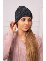 Dámská čepice Kalina K362 graphite+black