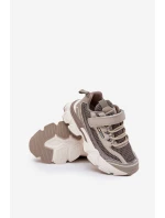 Tenisky Sportovní Boty Dětské Na Suchý Zip Khaki Ronivelle