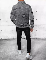 FashionStreet pánská šedá džínová bunda TX4414