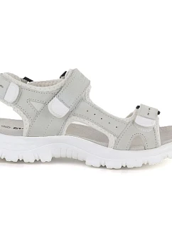 Dámské kožené sportovní sandály na suchý zip šedé Artiker 56C1244