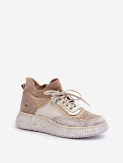 Dámské semišové polobotky Maciejka 06405-04 Beige