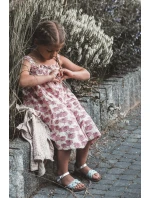 Dětské sandálky se suchým zipem s propletenými pásky modré Dianttha