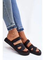 Dámské Pantofle Na Suchý Zip Vinceza 17401 Černé