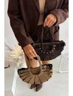 Kabelka Z Přírodního Semiše Čokoládová Tialine