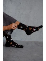 Dámské ponožky Houby Černé