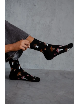 Dámské ponožky Houby Černé