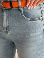 Dámské džínové kalhoty slim fit CURVITA modrá FashionStreet UY2471