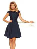 Lahvově zelené šaty s krajkou model 6332295 Lahvově zelené šaty s krajkou model 6332295