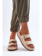 Dámské žabky na platformě Big Star NN274083 béžové