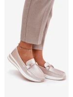 Dámské Kožené Mokasíny S.Barski GR51-598 Perlově Růžová