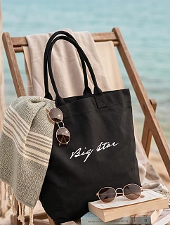 Textová taška Shopper Big Star RR574239 Černá